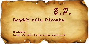 Bogdánffy Piroska névjegykártya